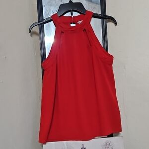 Elegant Red Sleeveless Women's Top